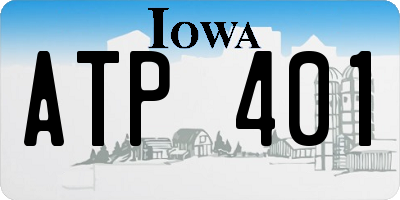 IA license plate ATP401