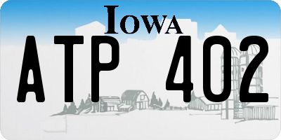 IA license plate ATP402
