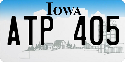 IA license plate ATP405