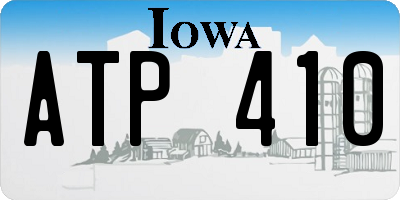 IA license plate ATP410