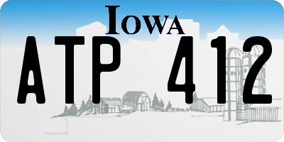 IA license plate ATP412