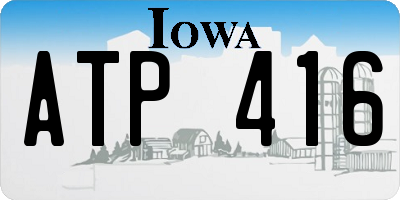 IA license plate ATP416