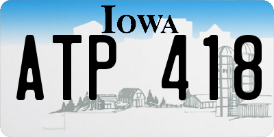 IA license plate ATP418
