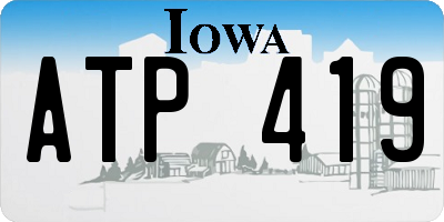 IA license plate ATP419