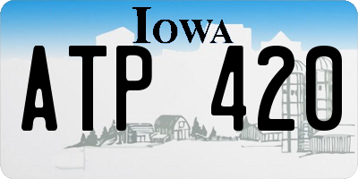 IA license plate ATP420