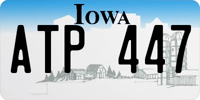 IA license plate ATP447