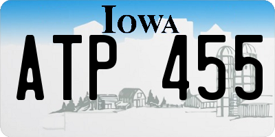IA license plate ATP455
