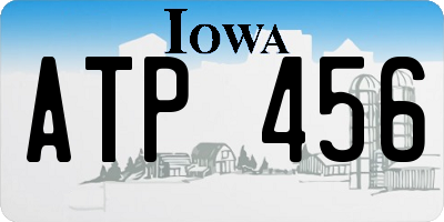 IA license plate ATP456