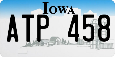 IA license plate ATP458
