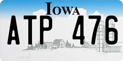 IA license plate ATP476