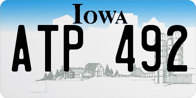 IA license plate ATP492