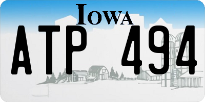 IA license plate ATP494