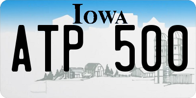 IA license plate ATP500