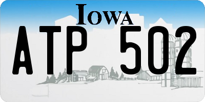 IA license plate ATP502