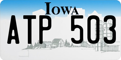 IA license plate ATP503