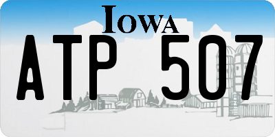IA license plate ATP507