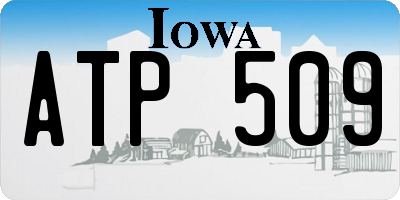 IA license plate ATP509