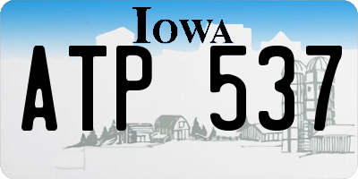 IA license plate ATP537