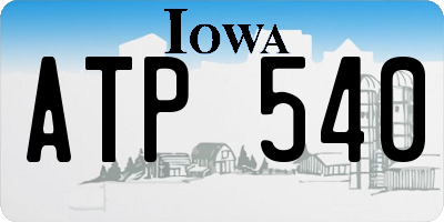IA license plate ATP540