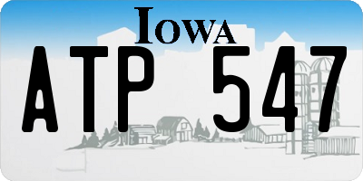 IA license plate ATP547