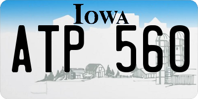 IA license plate ATP560