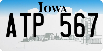 IA license plate ATP567
