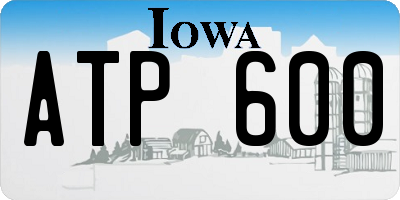 IA license plate ATP600
