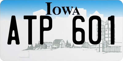 IA license plate ATP601