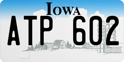 IA license plate ATP602
