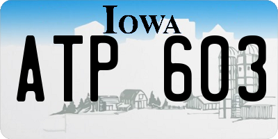 IA license plate ATP603