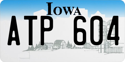 IA license plate ATP604
