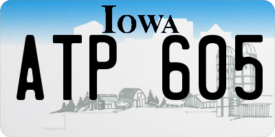 IA license plate ATP605