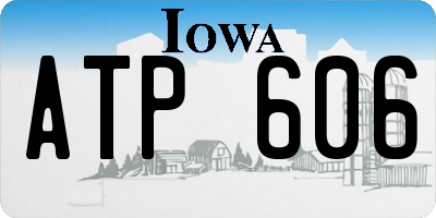 IA license plate ATP606
