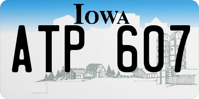 IA license plate ATP607