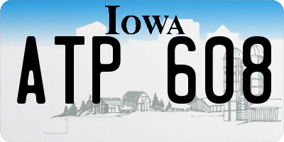 IA license plate ATP608