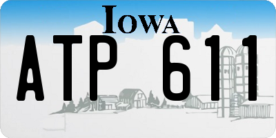 IA license plate ATP611