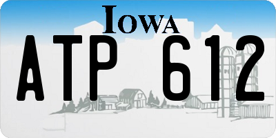 IA license plate ATP612