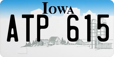 IA license plate ATP615