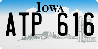IA license plate ATP616