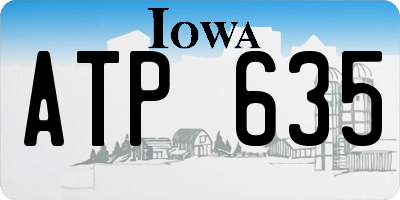 IA license plate ATP635