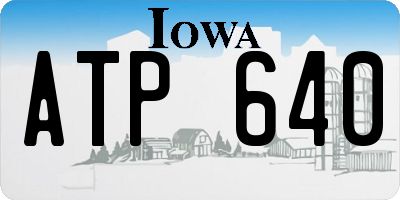 IA license plate ATP640
