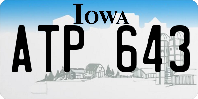 IA license plate ATP643