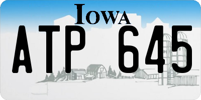 IA license plate ATP645
