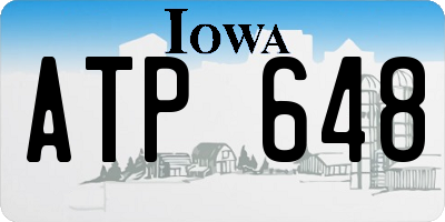 IA license plate ATP648