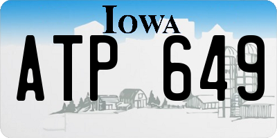 IA license plate ATP649