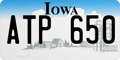 IA license plate ATP650