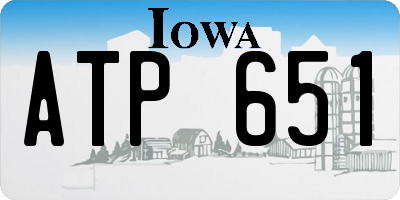 IA license plate ATP651