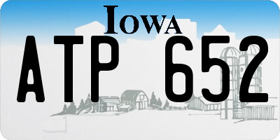 IA license plate ATP652