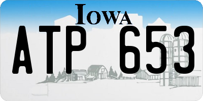 IA license plate ATP653