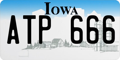 IA license plate ATP666